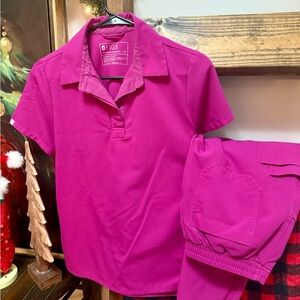 Figs Vibrant Pink Scrub Ensemble